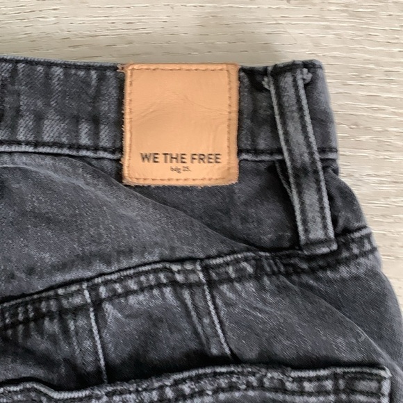 Free people we the free x CRVY straight shooter jeans size 27 black‎ Wash gray - Picture 16 of 16